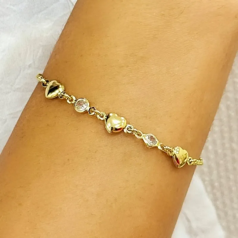 PULSEIRA 3 CORAÇÕES E PONTO DE LUZ