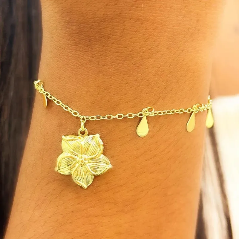 PULSEIRA  FLOR COM GOTAS