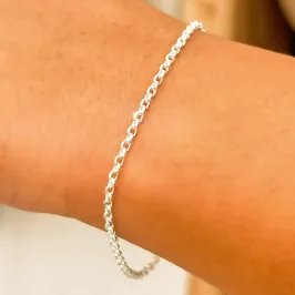 PULSEIRA PRATA ELO PORTUGUES DIAMANTADO PULSEIRA PRATA ELO PORTUGUES DIAMANTADO