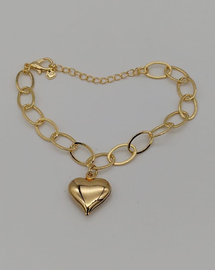 PULSEIRA OVAL CORAÇÃO LISO
