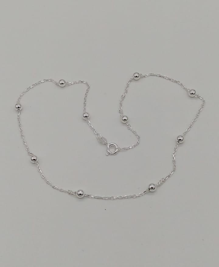 CHOKER PRATA BOLINHA 4MM