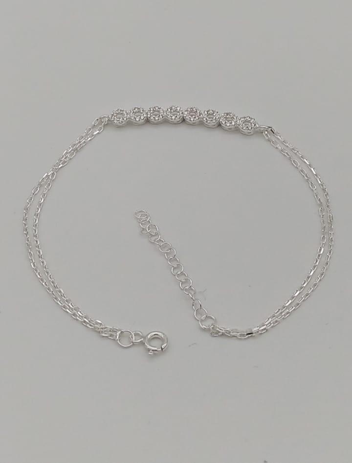PULSEIRA PRATA INFINITO CRAVEJADO CRISTAL