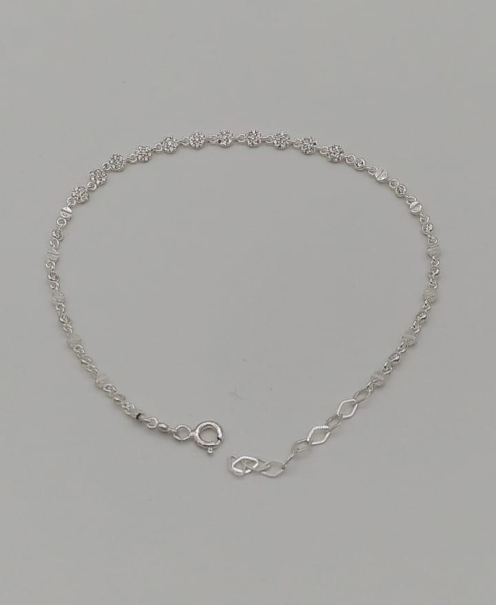 PULSEIRA PRATA POTOS CRAVEJADOS COM PONTO DE LUZ