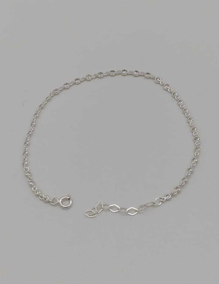 PULSEIRA PRATA POTOS DE LUZ CRISTAL
