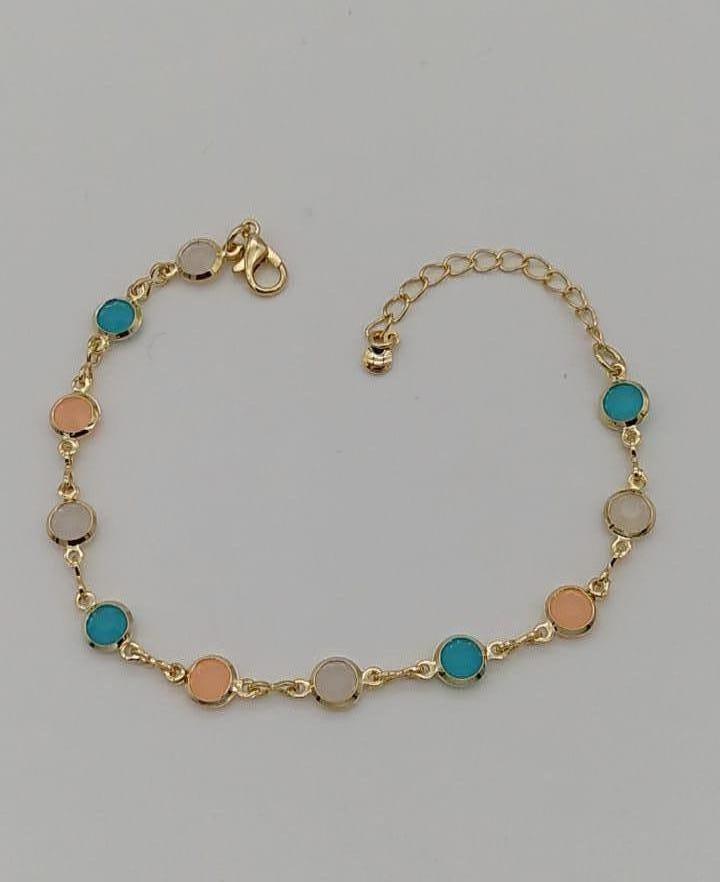 PULSEIRA PEDRAS COLORIDAS PEQUENA