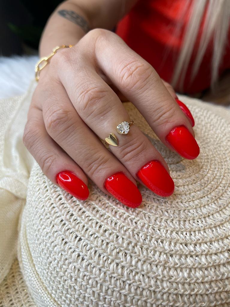 ANEL FALANGE CORAÇÃO ZIRCONIA E LISO