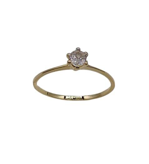 ANEL SOLITÁRIO ZIRCONIA 4MM