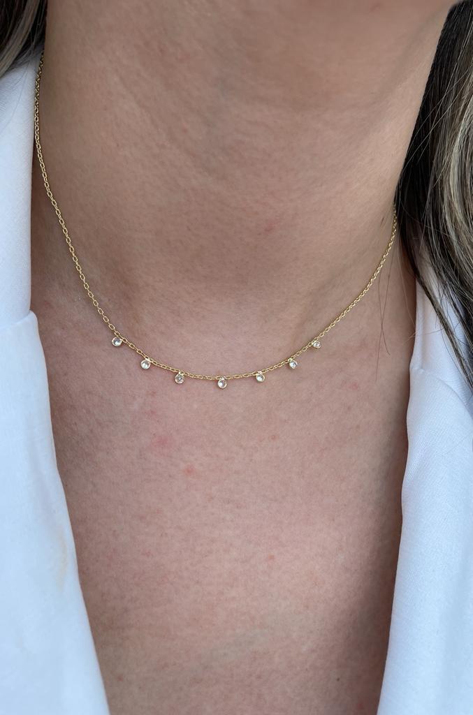 CHOKER 7 PONTOS DE LUZ ZIRCONIA CRISTAL