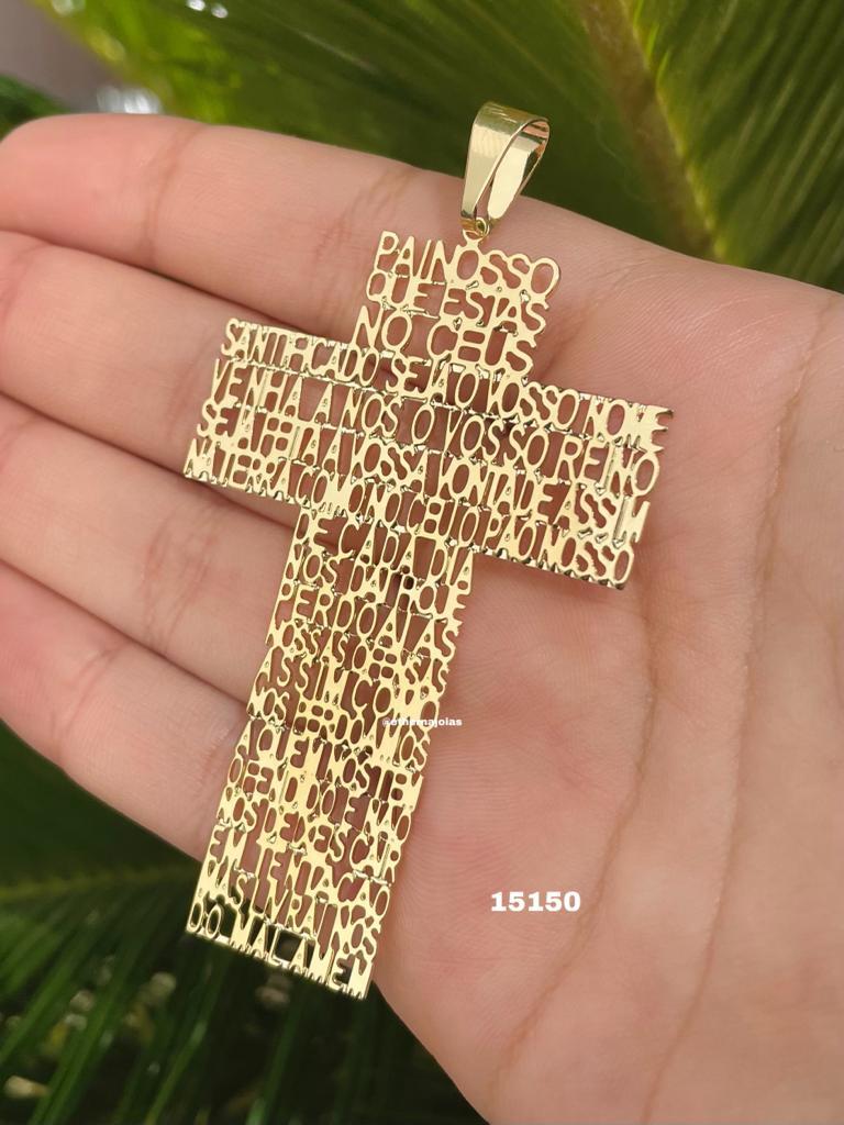 PINGENTE  CRUZ PAI NOSSO GRANDE