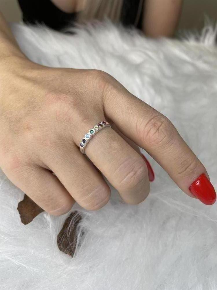 ANEL PRATA ZIRCONIAS COLORIDAS