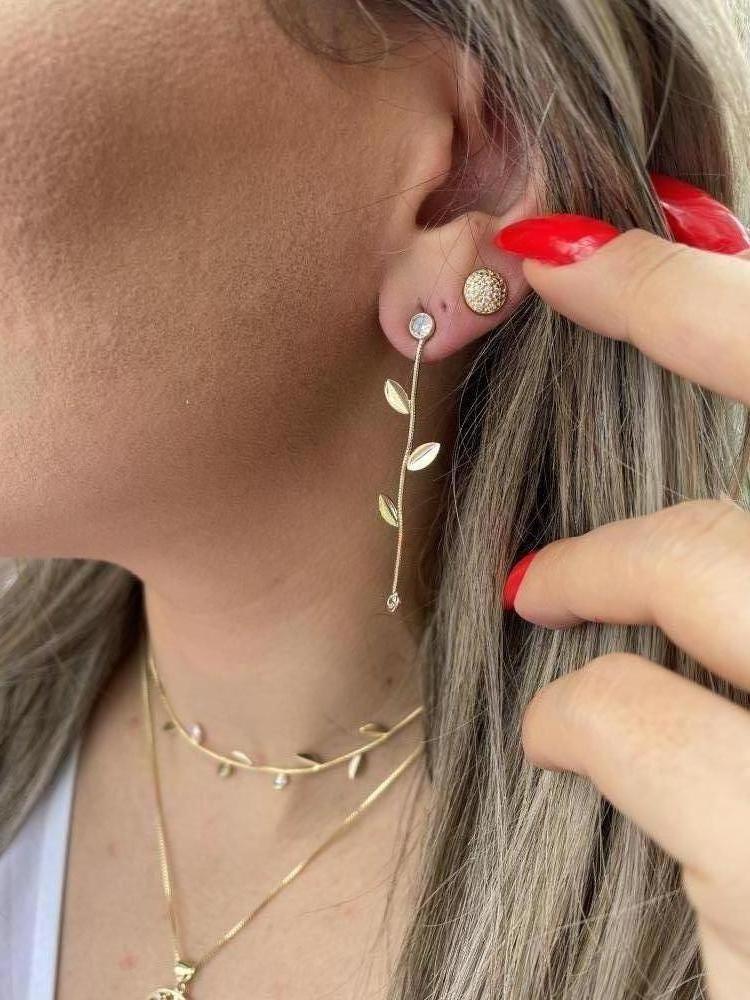 CHOKER FOLHA COM ZIRCONIA