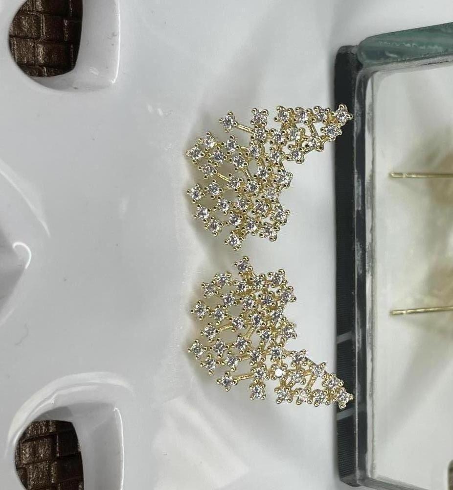 BRINCO EAR CUFF MAPA CRAVEJADO