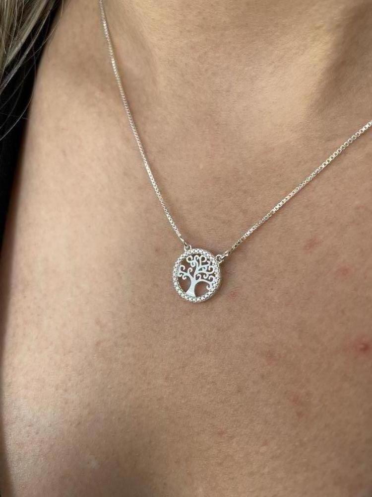 CONJUNTO PRATA ARVORE DA VIDA
