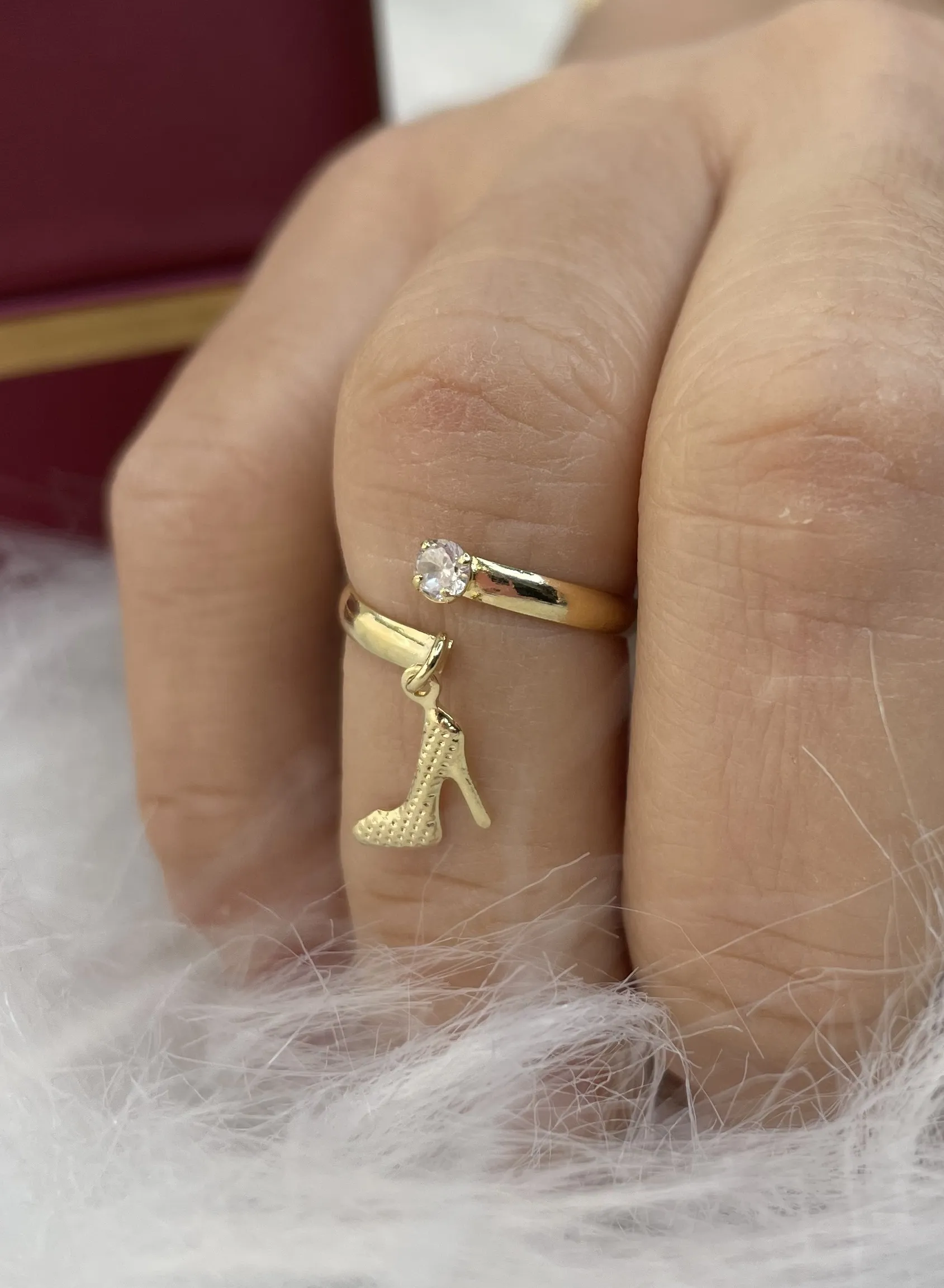 ANEL FALANGE SAPATO COM ZIRCONIA