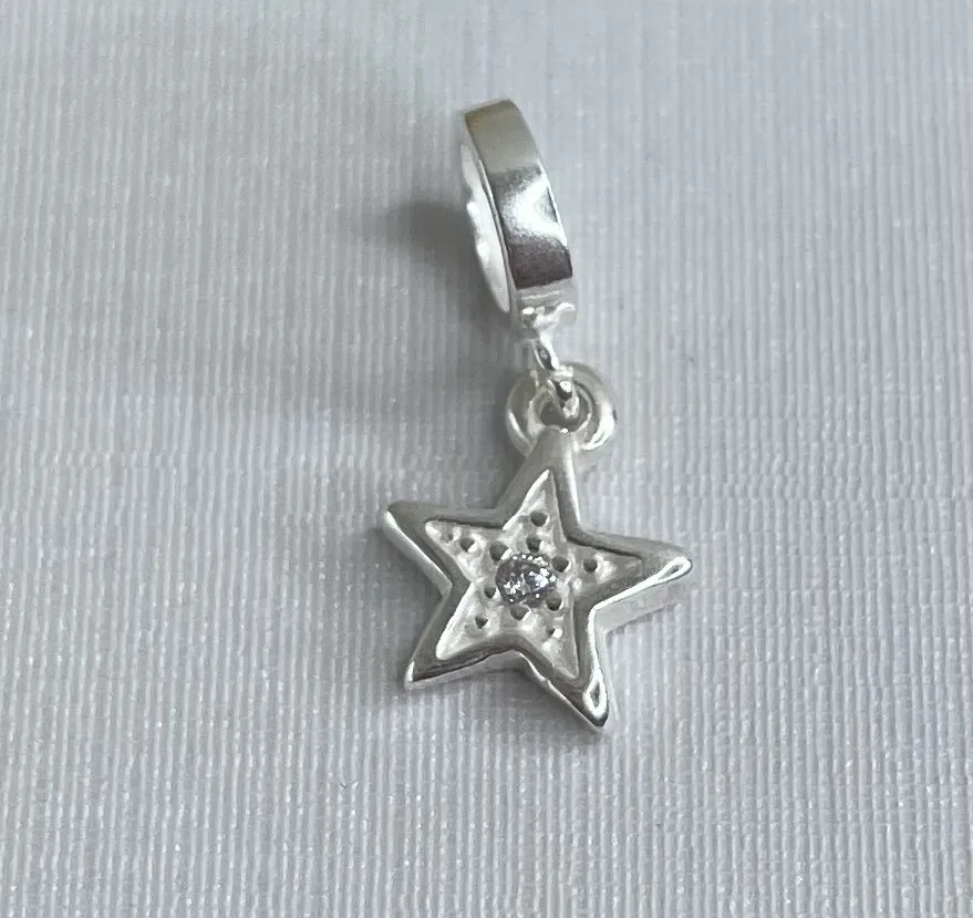BERLOQUE PRATA ESTRELA COM ZIRCONIA