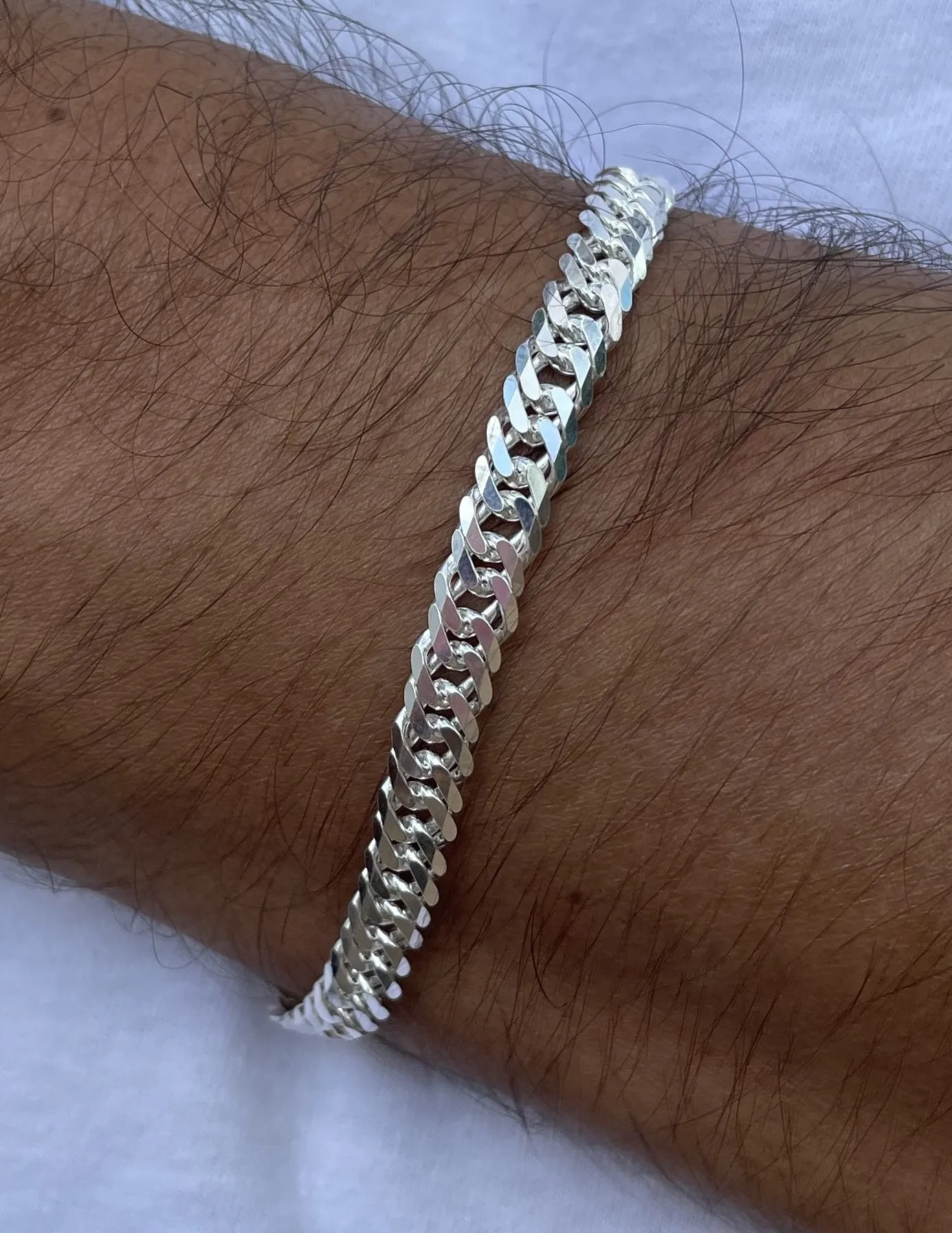 PULSEIRA PRATA GRUMET DUPLA F100
