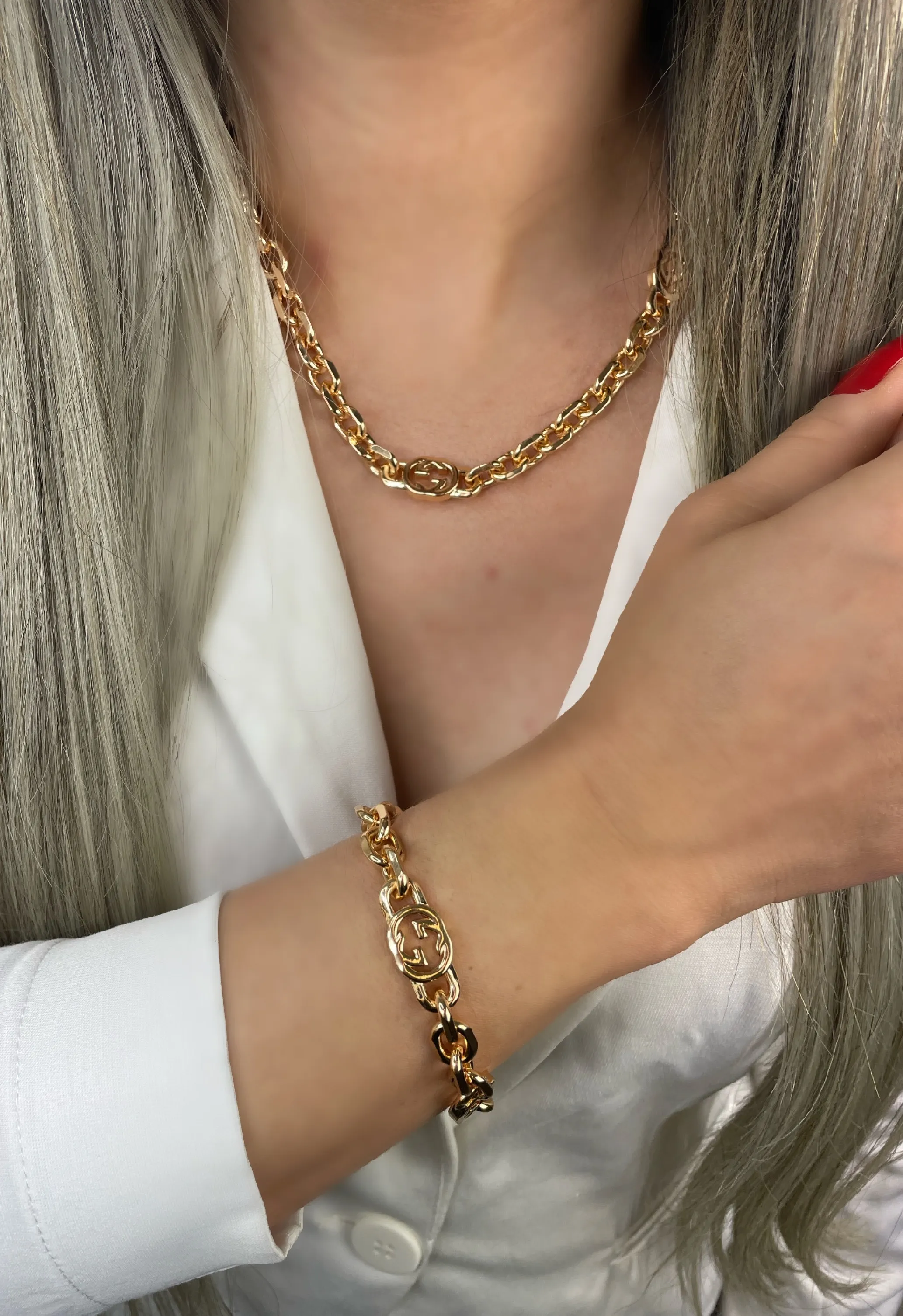 COLAR LISO ISPIRAÇÃO GUCCI