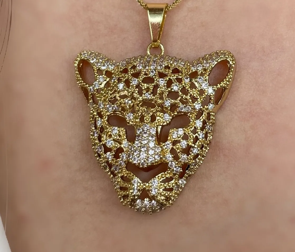 PINGENTE TIGRE CRAVEJADO