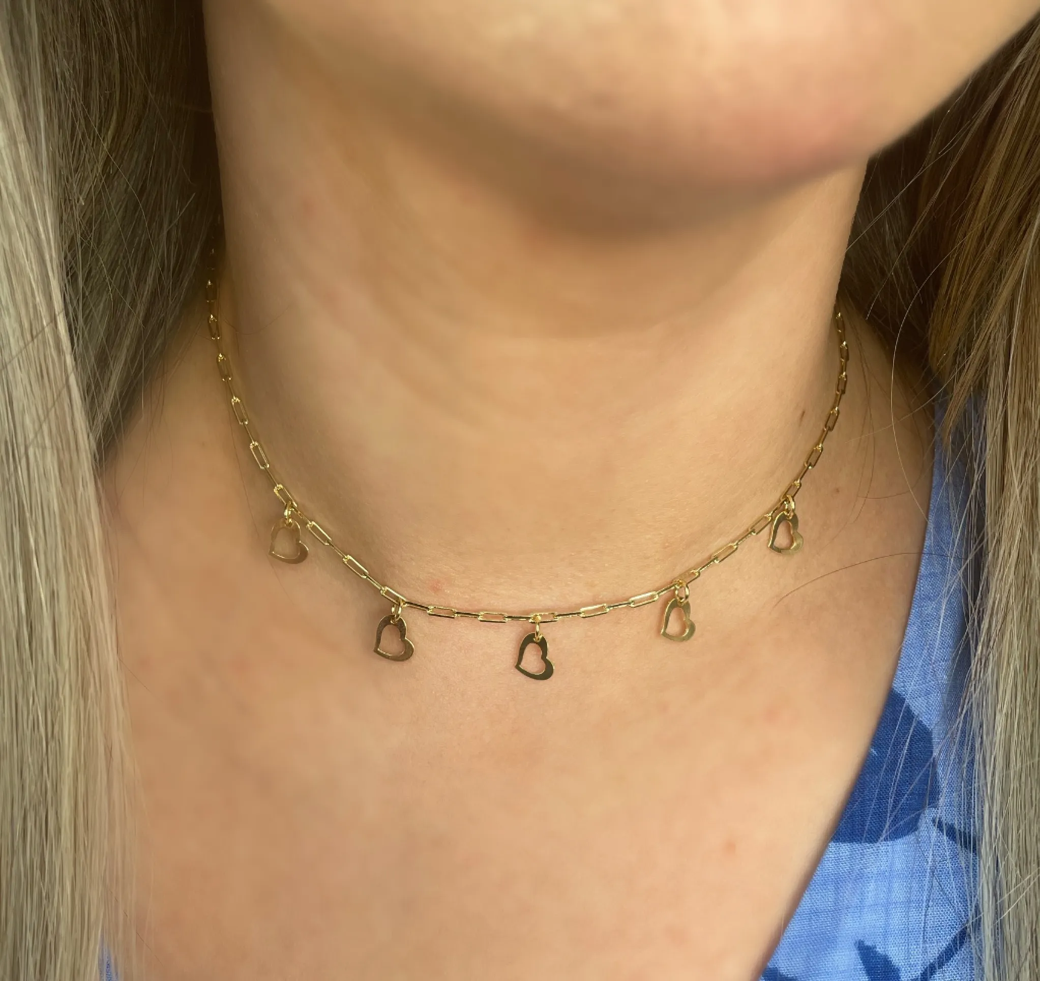 CHOKER CORAÇÃO VAZADO