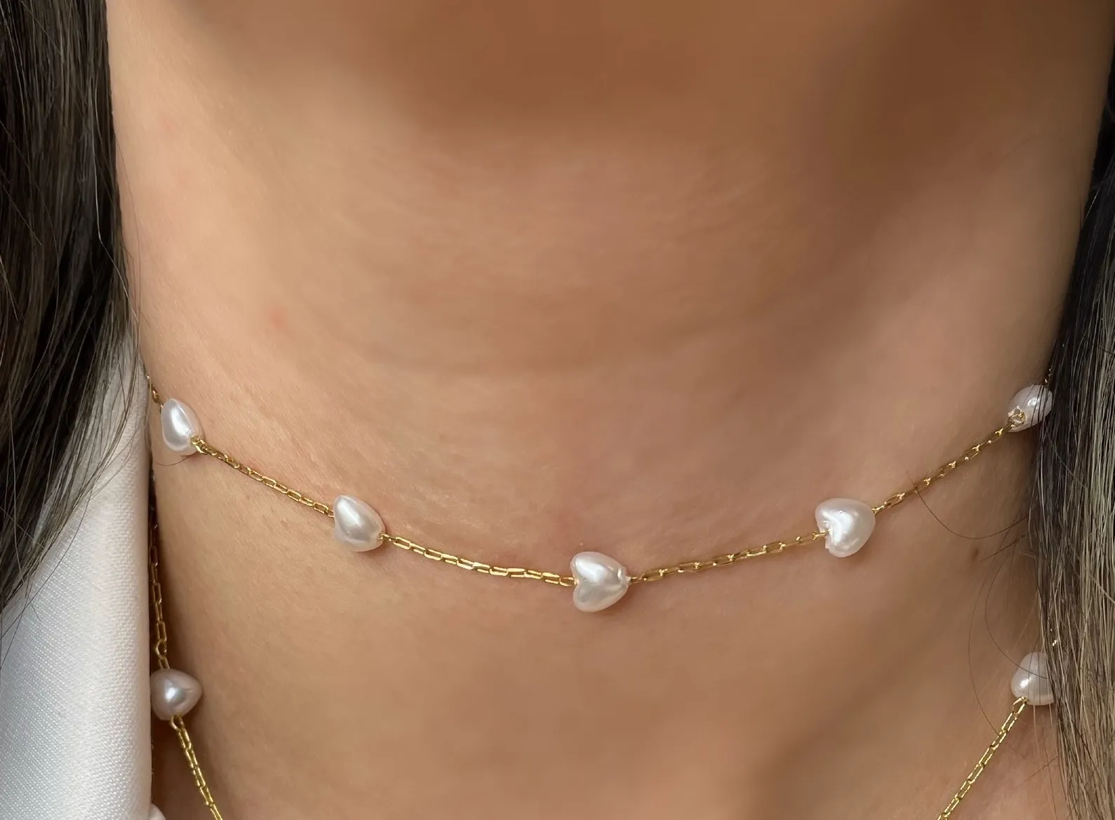 CHOKER PEROLA CORAÇÃO