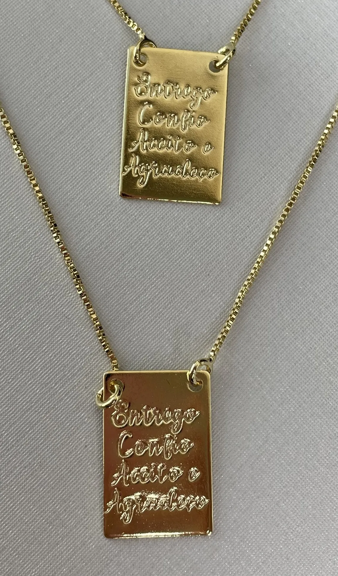 ESCAPULÁRIO ESPERO, CONFIO, ACEITO, AGRADEÇO