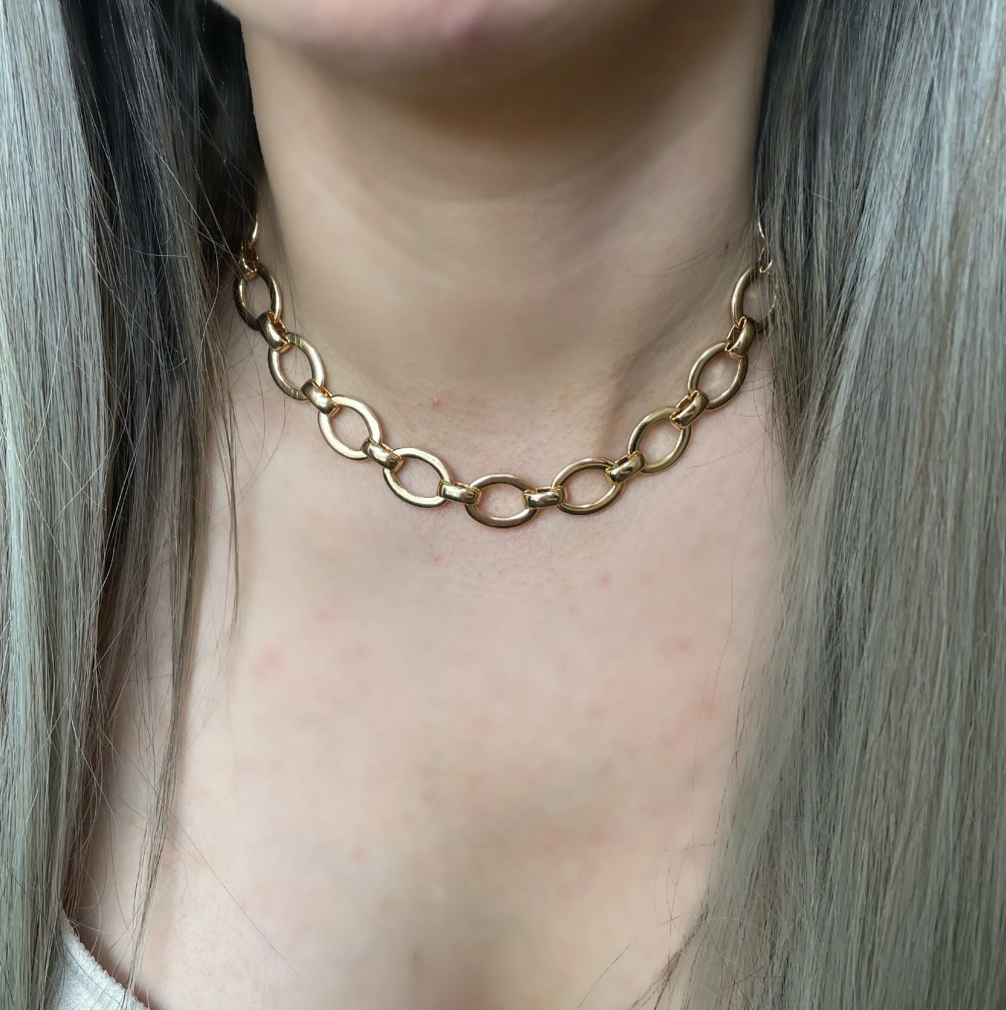 GARGANTILHA ELO OVAL LISO