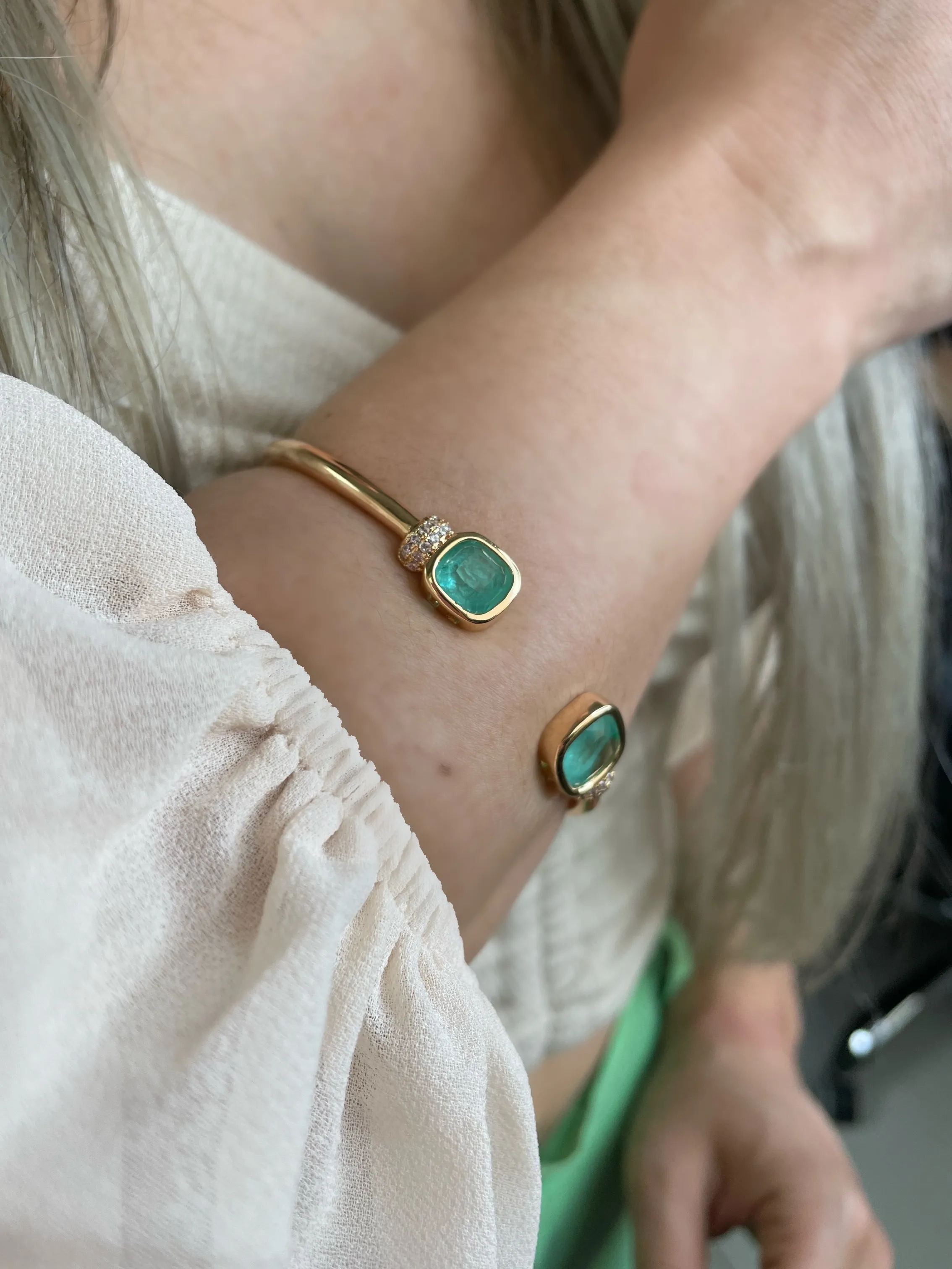 BRACELETE PEDRA FUSION AQUAMARINE