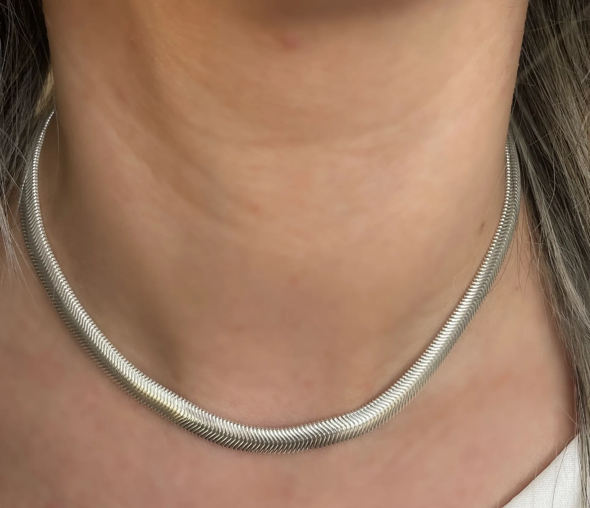 CHOKER PRATA FIO ALEMÃO F640