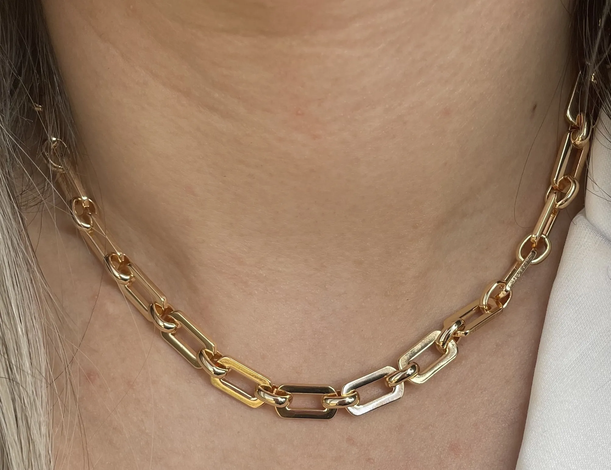 GARGANTILHA ELOS CARTIER GRANDE LISO