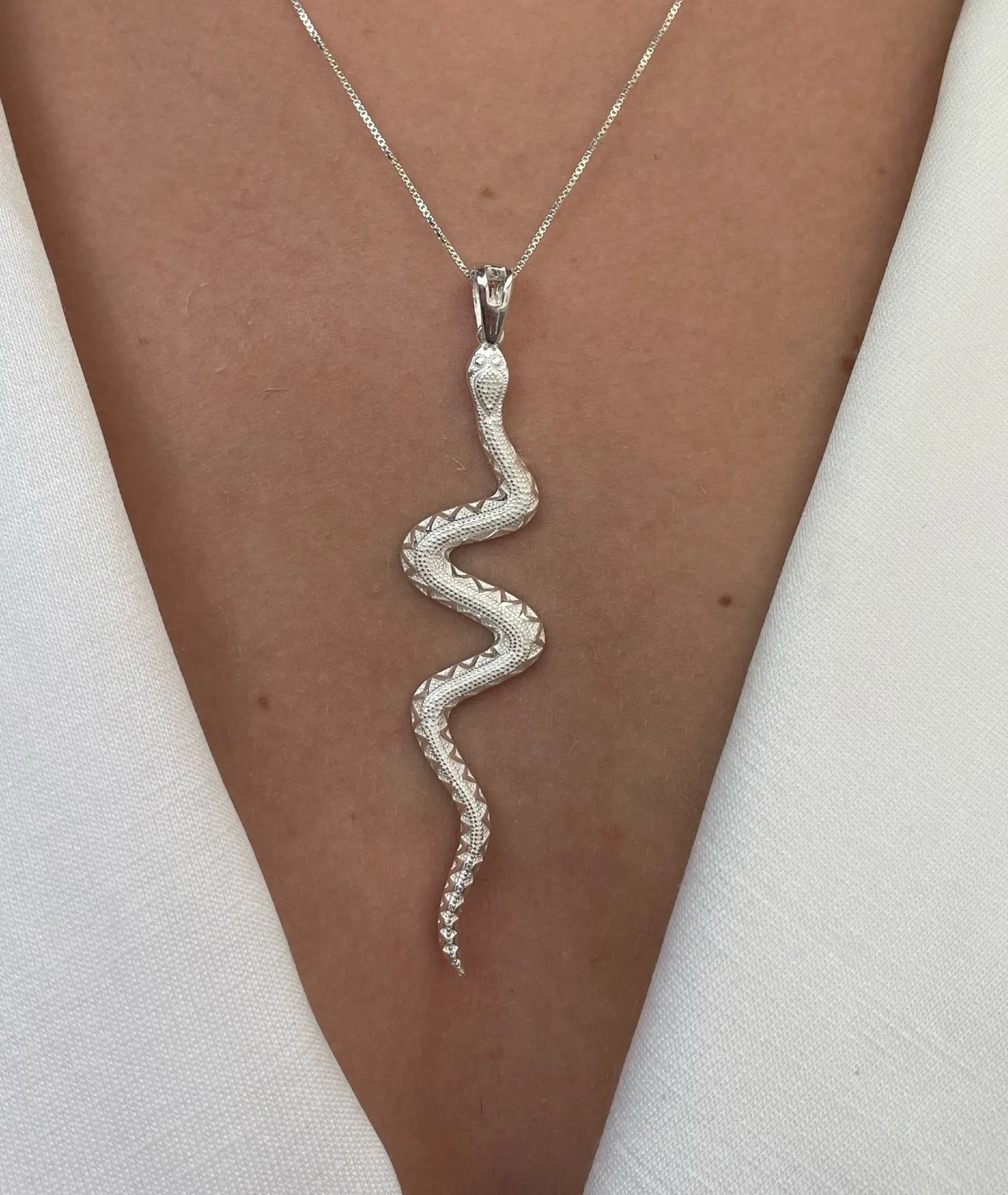 GARGANTILHA PRATA COBRA