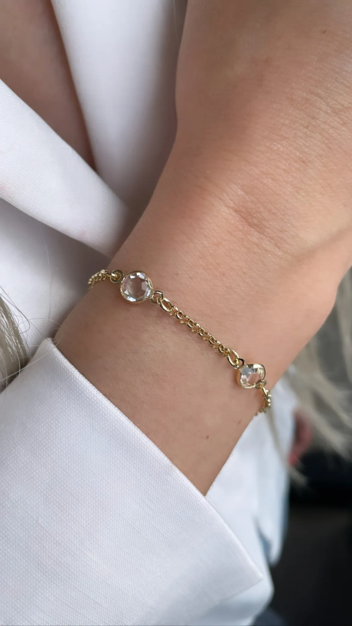 PULSEIRA TIFANY PEDRA CRISTAL