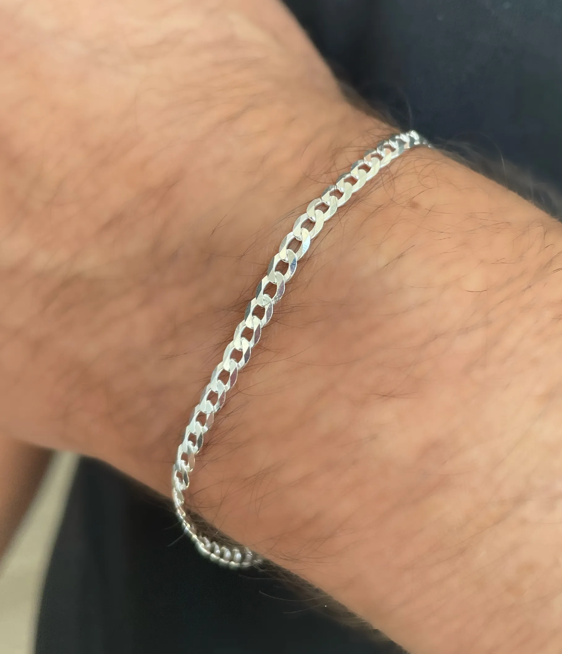 PULSEIRA PRATA GRUMET FLAT FIO 0,80