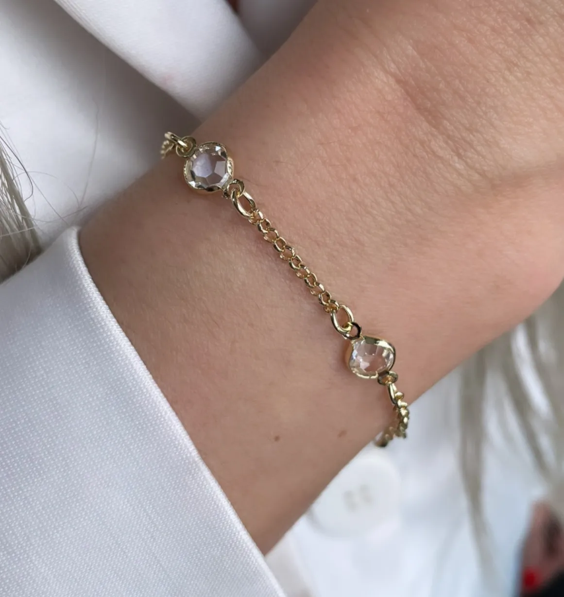 PULSEIRA TIFANY PEDRA CRISTAL