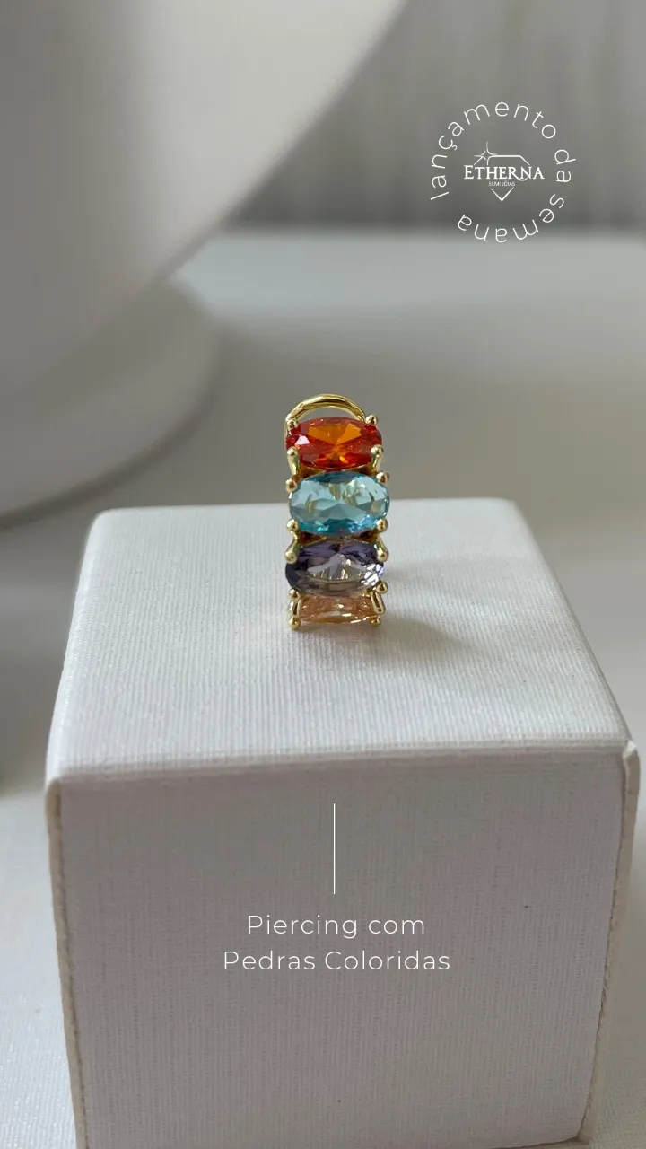 PIERCING FAKE PEDRAS COLORS