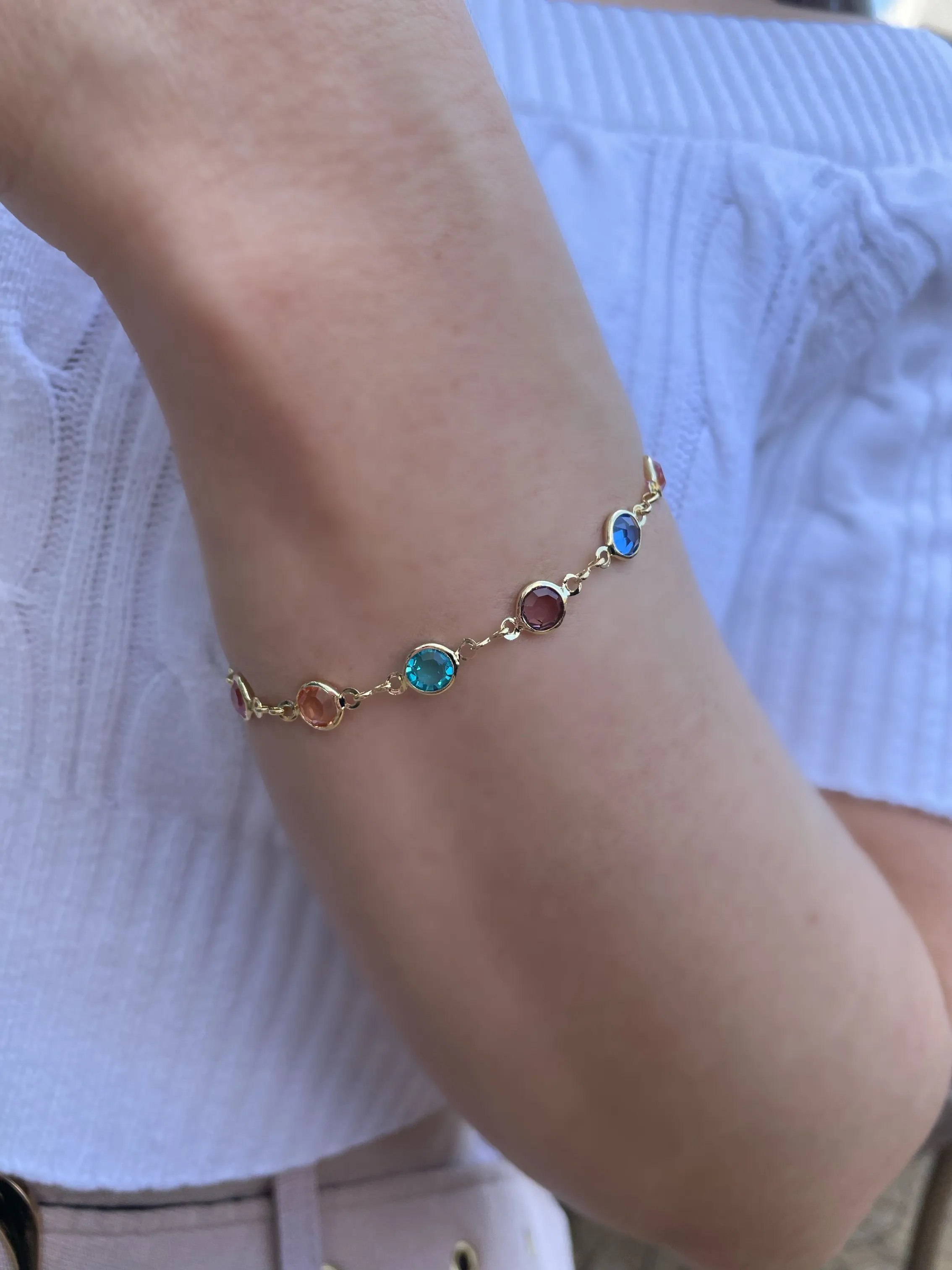 PULSEIRA PEDRAS COLORIDAS