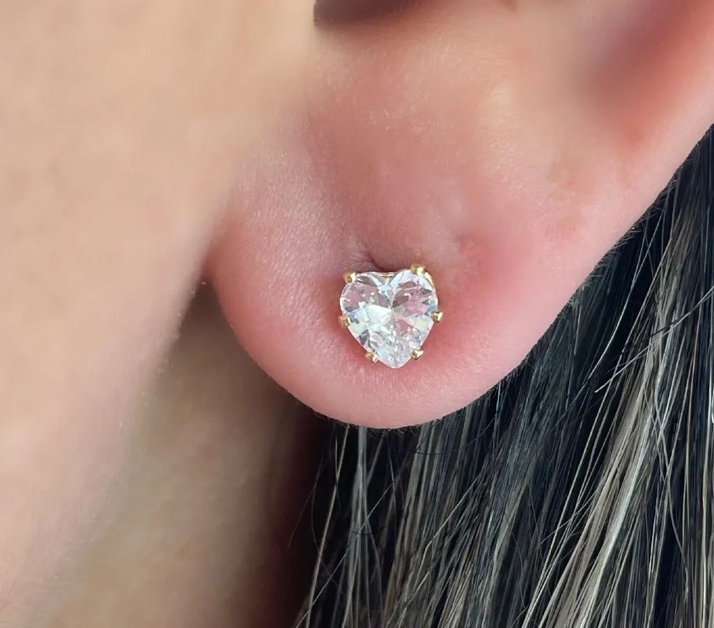 BRINCO CORAÇÃO ZIRCONIA CRISTAL 5MM