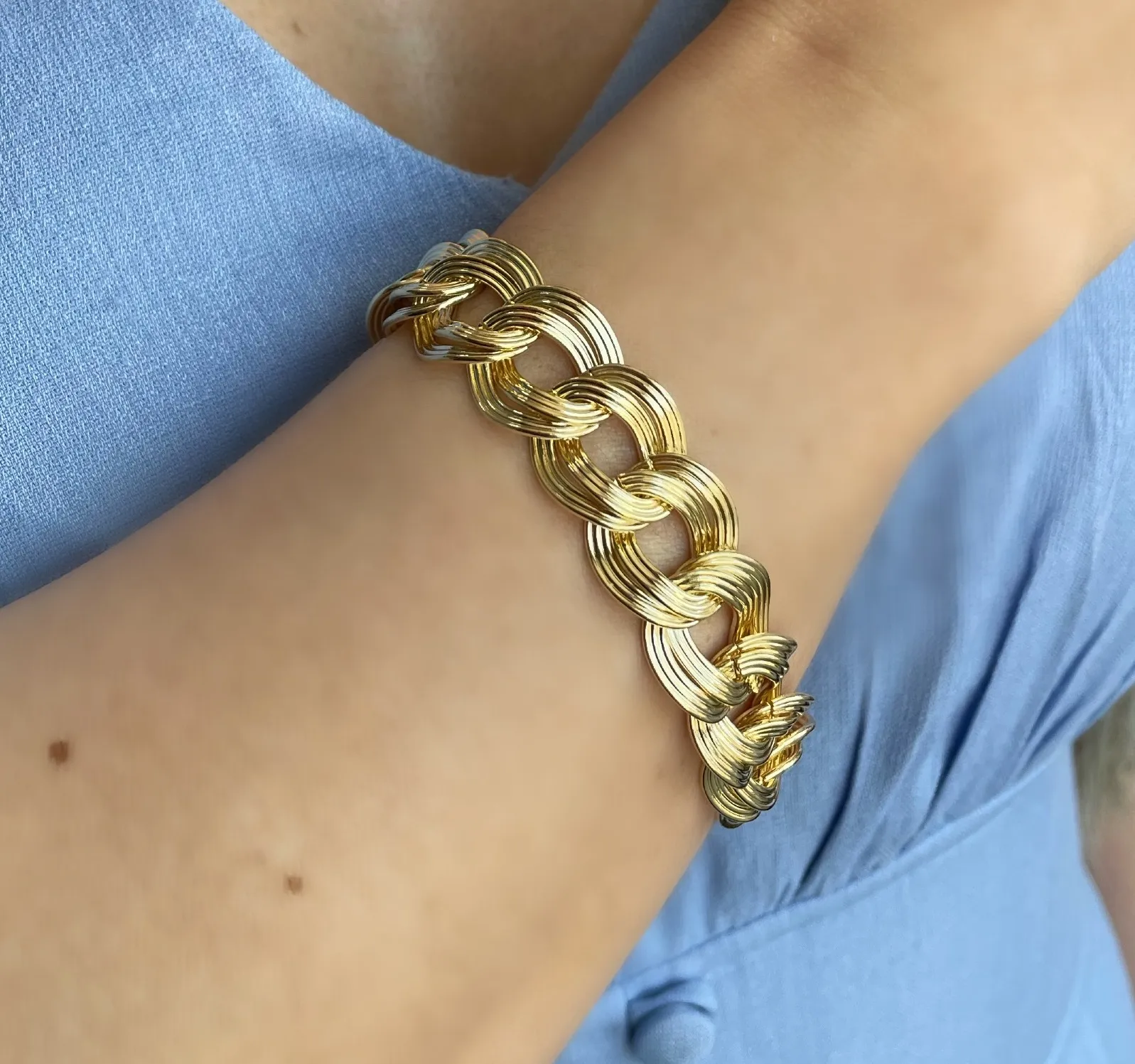 PULSEIRA ELO DUPLO DIAMANTADO