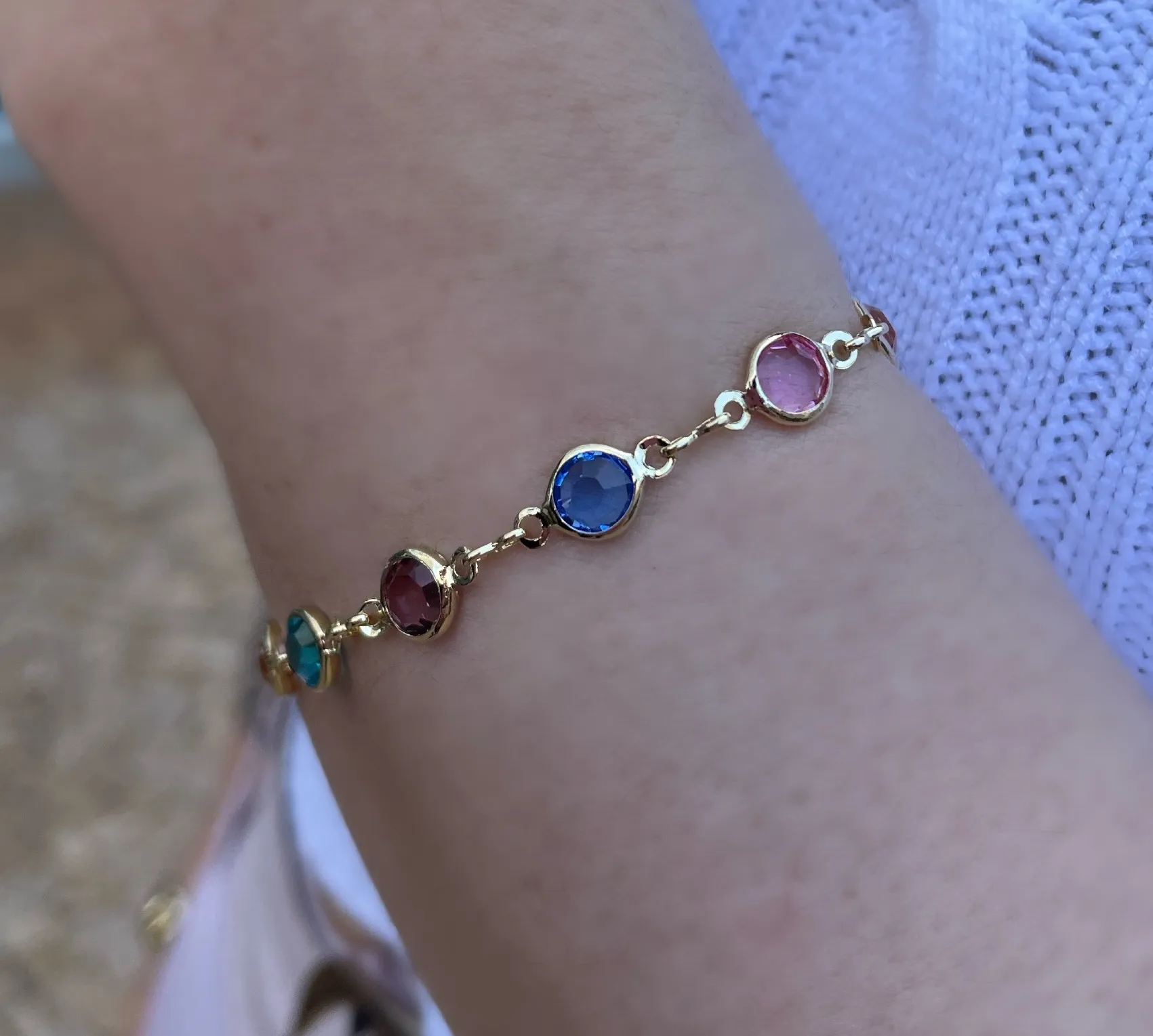 PULSEIRA PEDRAS COLORIDAS