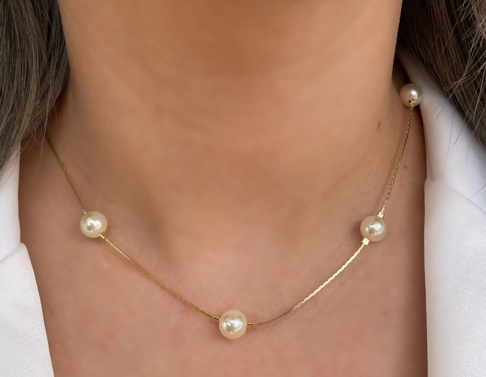 CHOKER LONGO PEROLAS