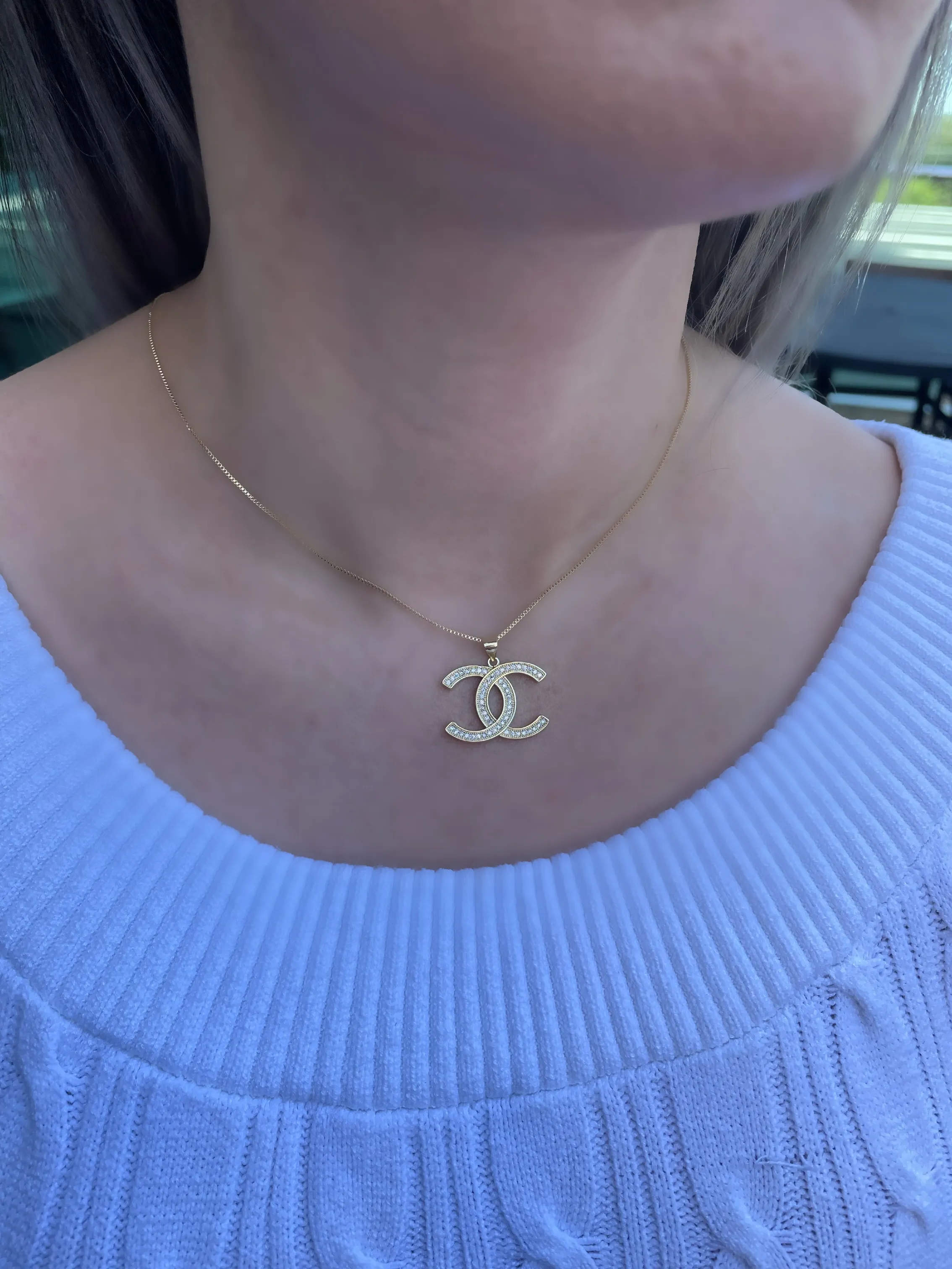 GARGANTILHA CHANEL CRAVEJADO INSPIRAÇÃO