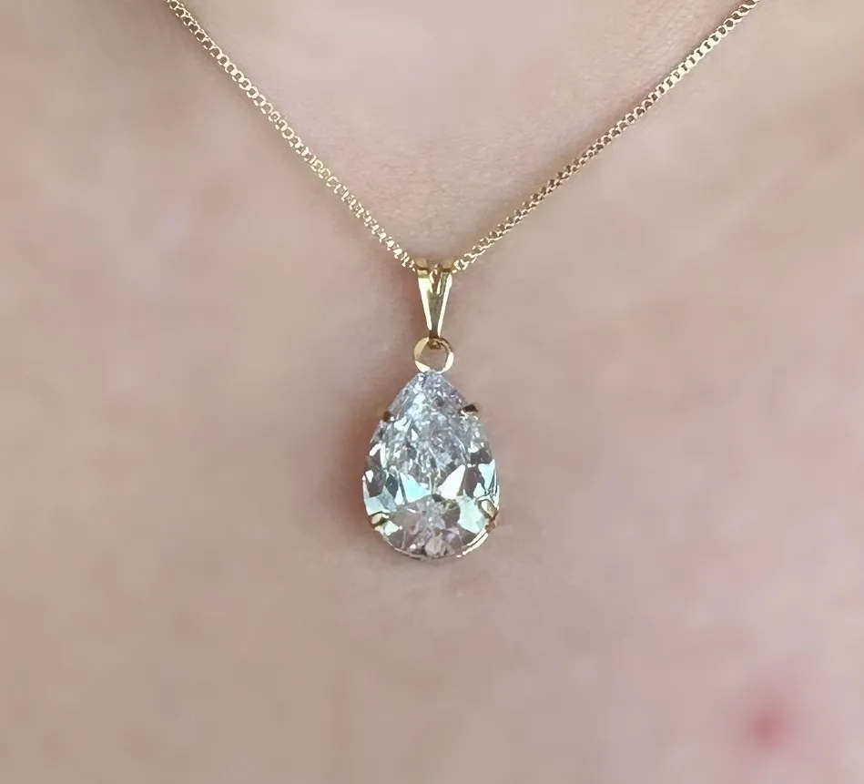GARGANTILHA GOTA ZIRCONIA CRISTAL