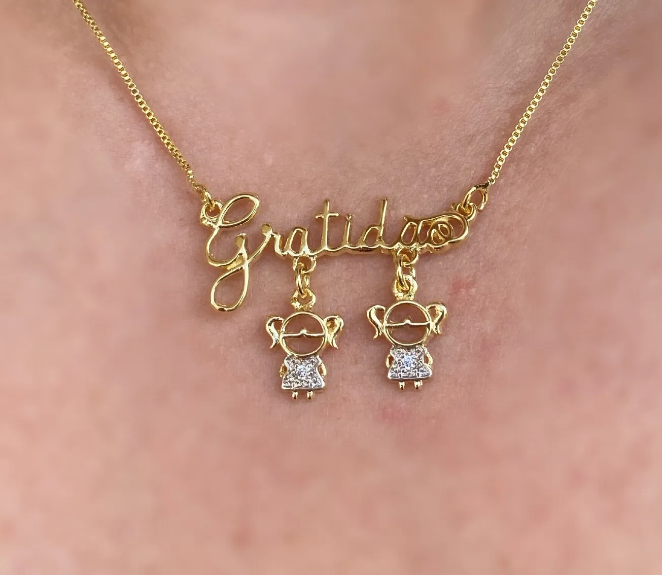 GARGANTILHA GRATIDÃO 2 FILHOS