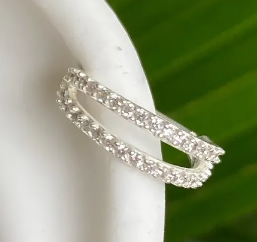 PIERCING PRATA ARGOLA  DUPLA CRAVEJADA