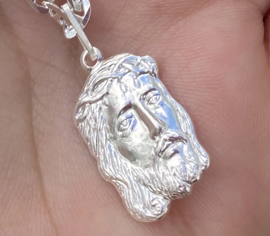 PINGENTE PRATA FACE DE JESUS
