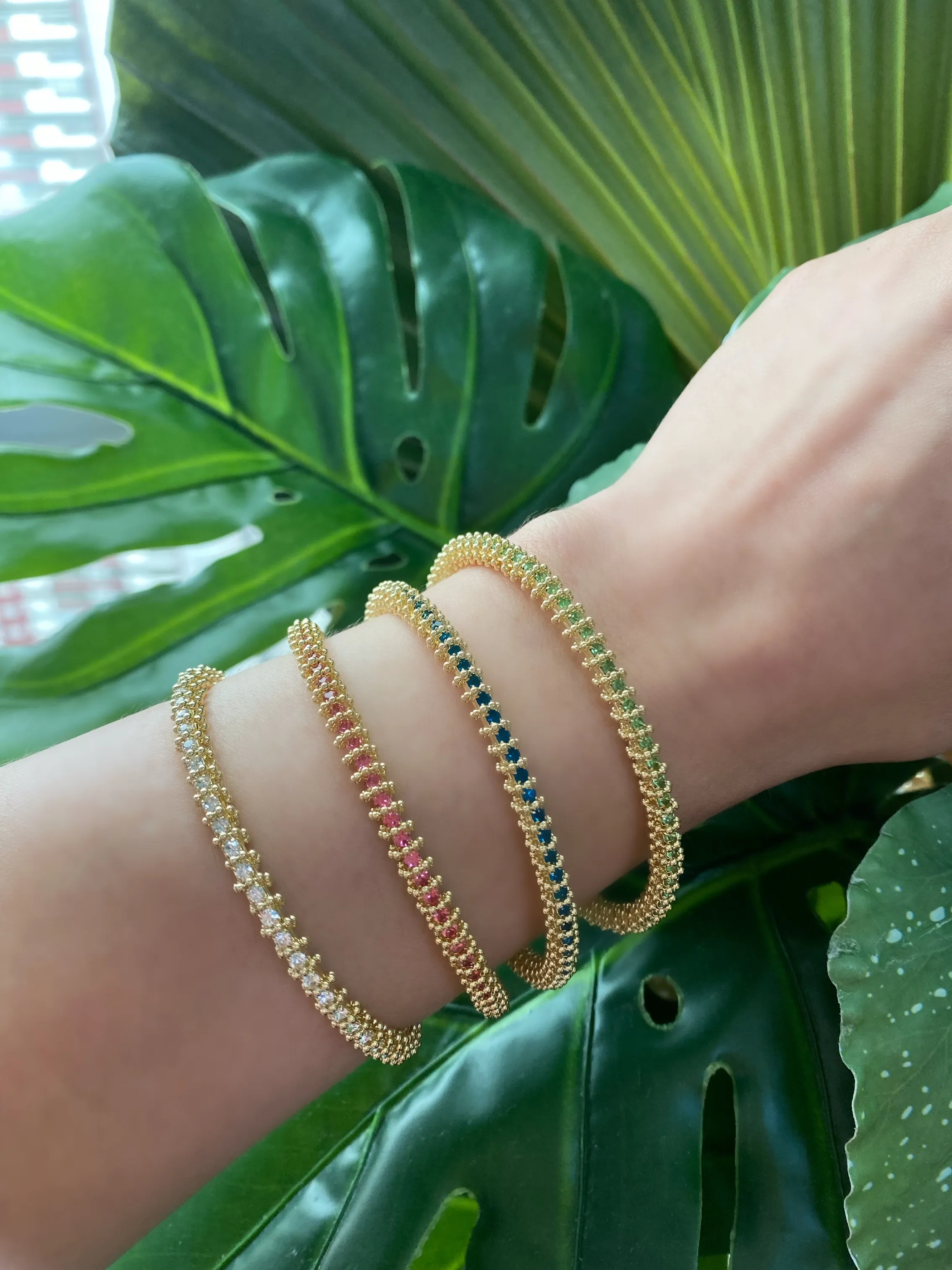 BRACELETE ASPIRAL ZIRCONIA CRISTAL