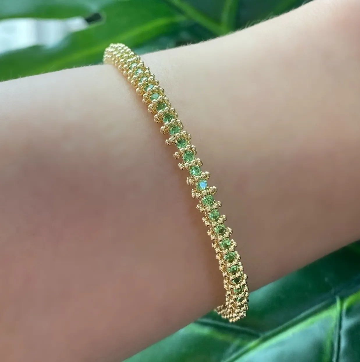 BRACELETE ASPIRAL ZIRCONIA VERDE