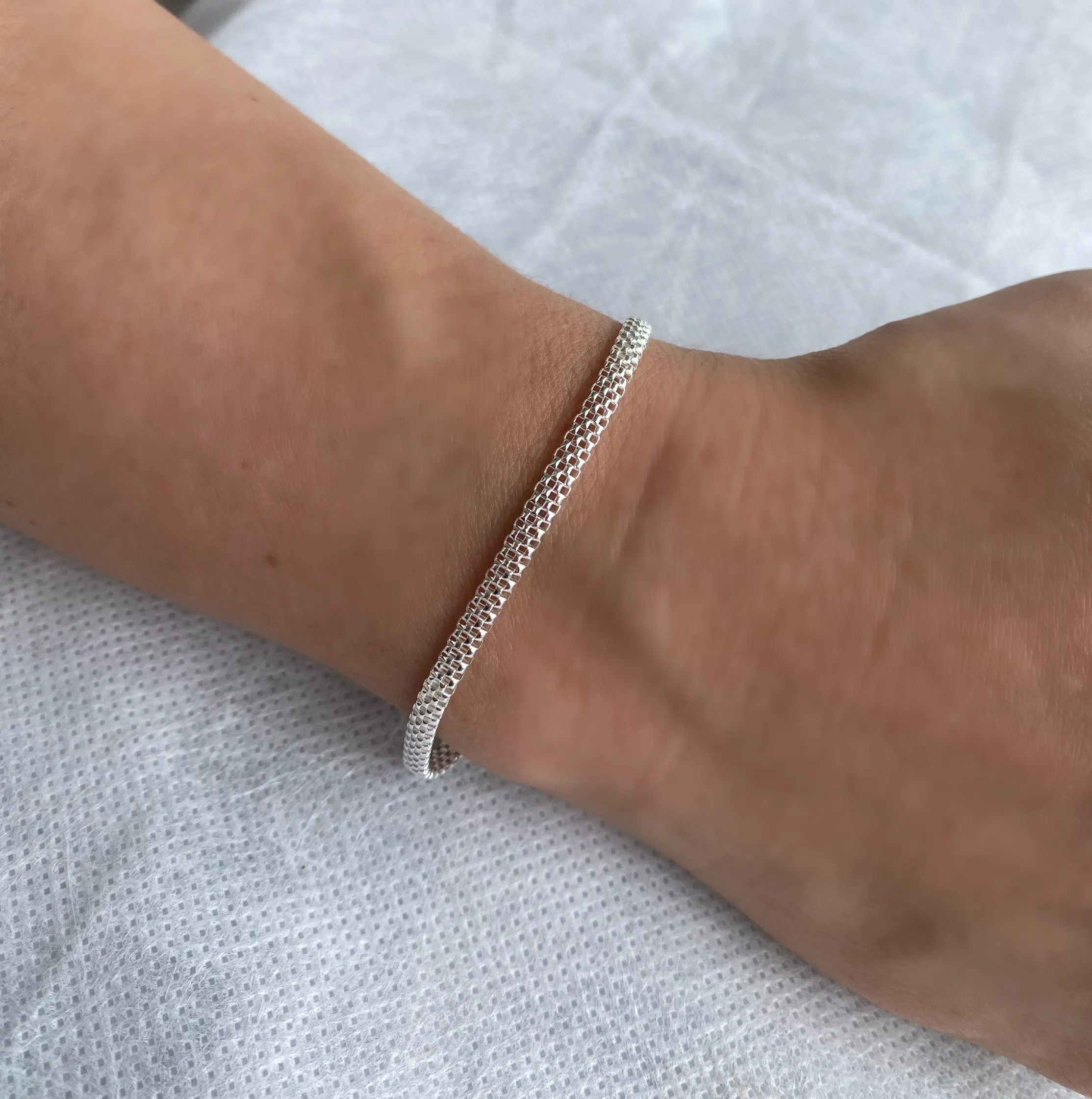 PULSEIRA PRATA PIPOCA OVAL 3,5MM