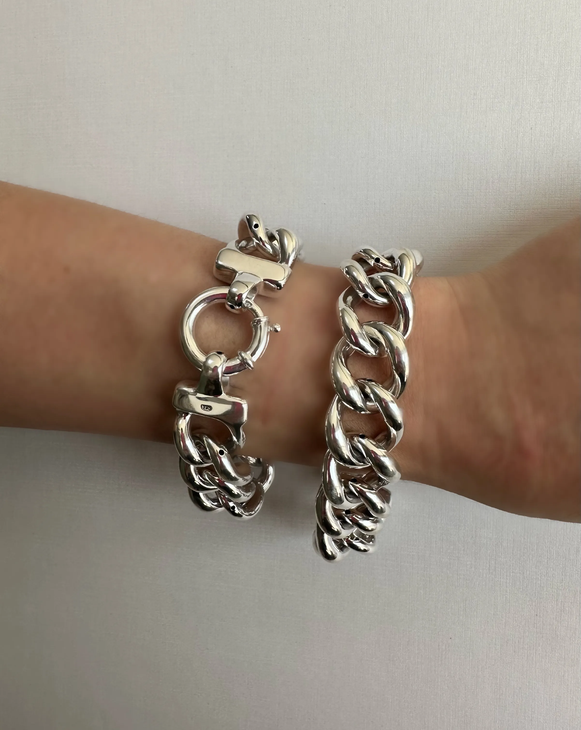 PULSEIRA PRATA GRUMET GROSSA