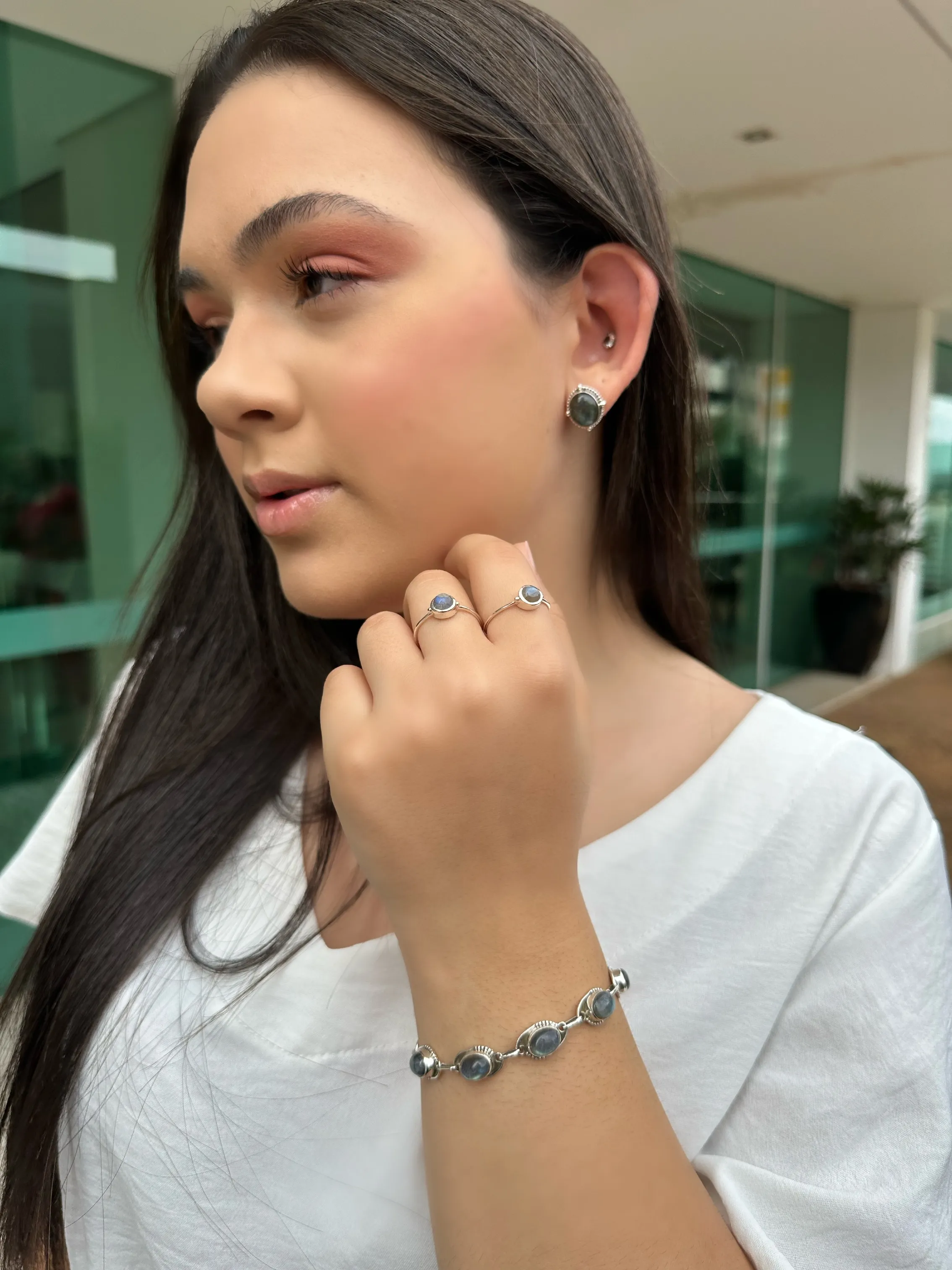 PULSEIRA PRATA PEDRA DA LUA