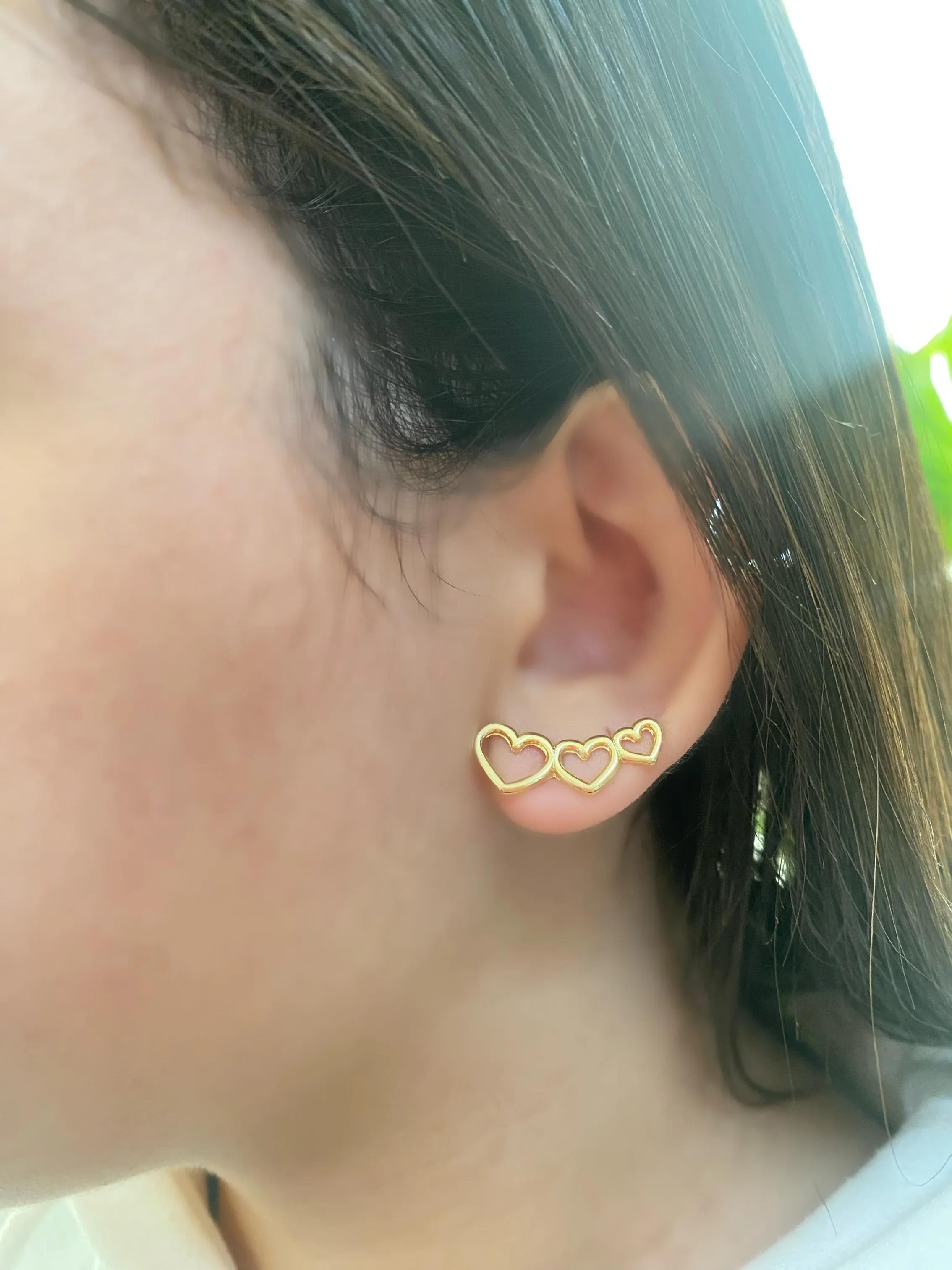 BRINCO EAR CUFF CORAÇÃO VAZADO